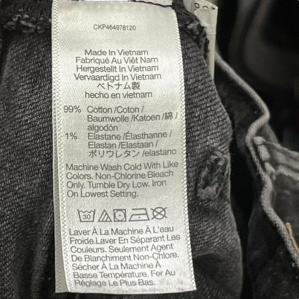 Madewell The‎ Perfect Vintage Straight Jeans Lunar Wash Raw Hem Women’s Size 24